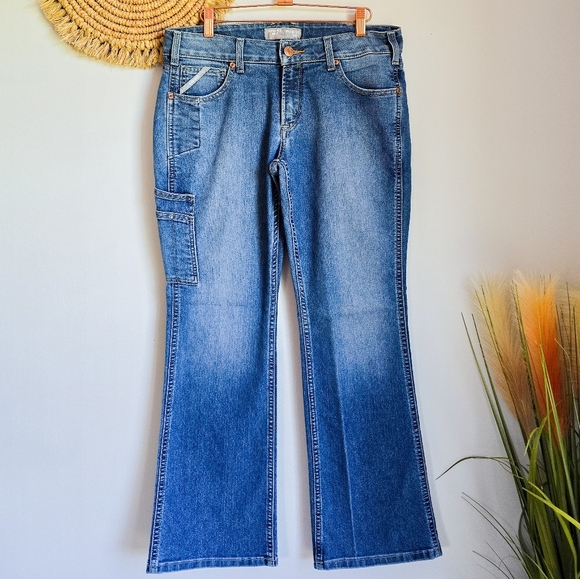 Ariat Rebar Womens Mid Rise Bootcut Cargo Pocket Riveter Jeans, Size 30 Short - Picture 10 of 10